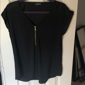Black zippered top
